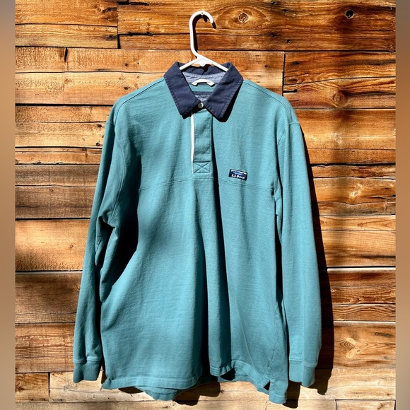 L.L. Bean Other - L.L. Bean Lakewashed Rugby Long Sleeve Shirt Large